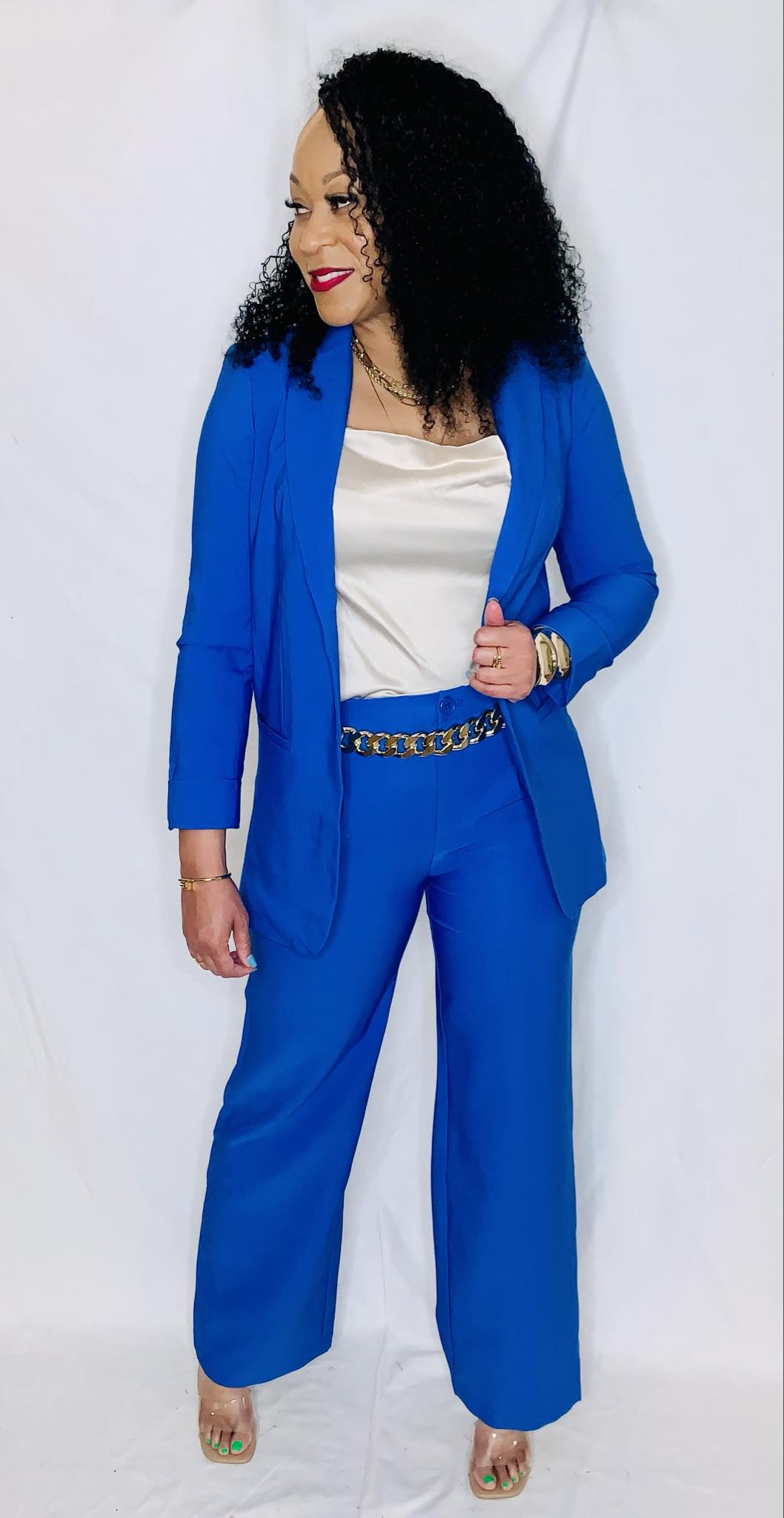 Blazer Pants- Blue