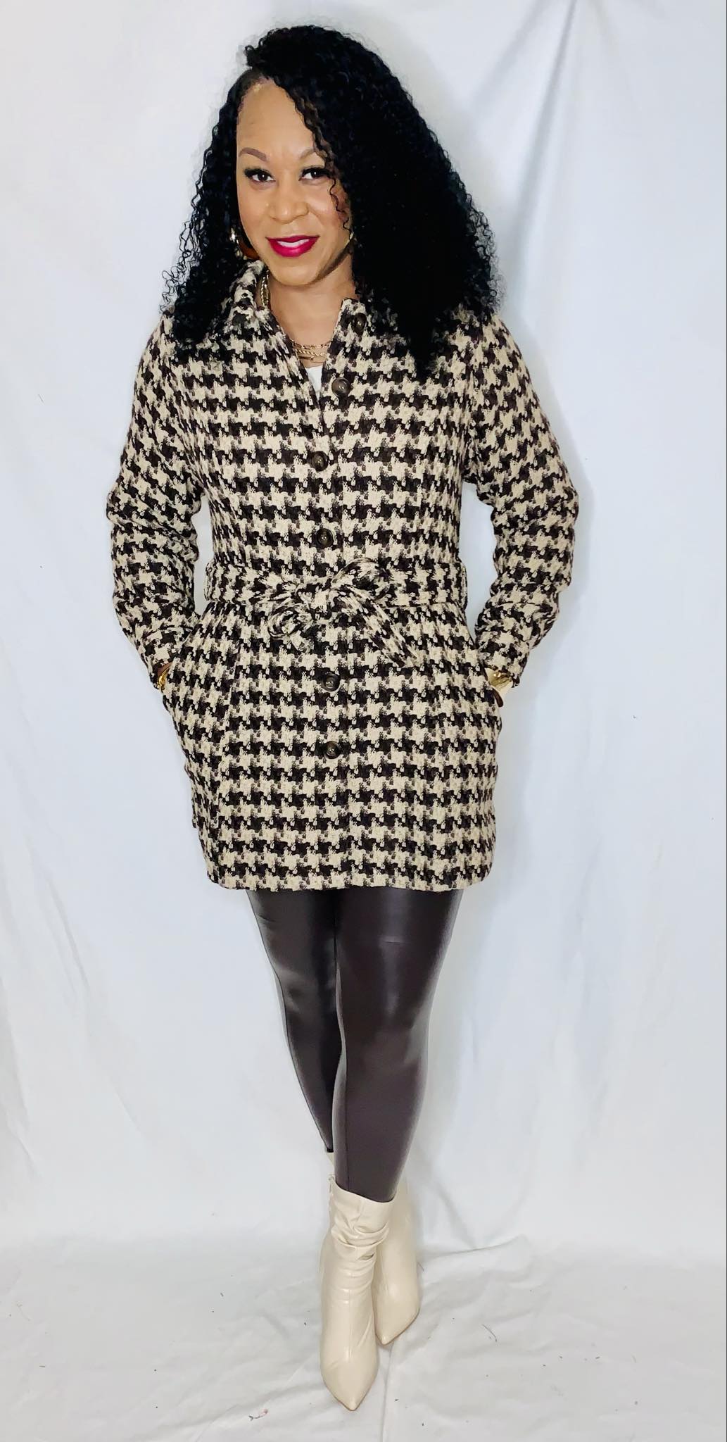 Houndstooth Dress Jacket