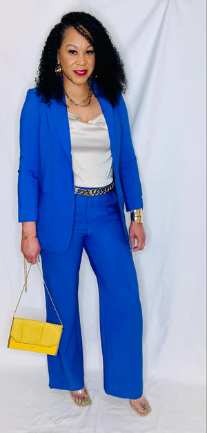 Blazer Pants- Blue