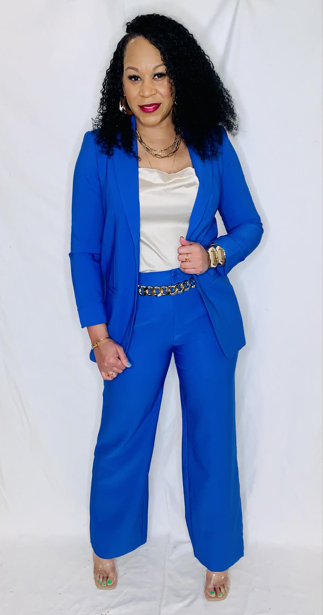 Blazer Pants- Blue