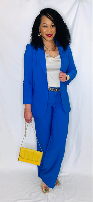 Blazer Pants- Blue