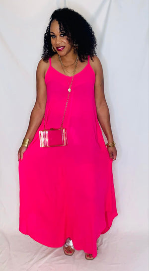 Cami Maxi Dress- Fuchsia