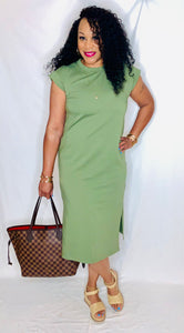 Short Sleeve Midi Dress