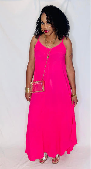 Cami Maxi Dress- Fuchsia