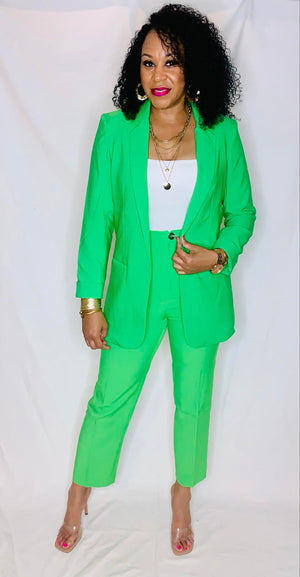 Solid Blazer- Green