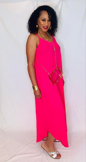 Cami Maxi Dress- Fuchsia