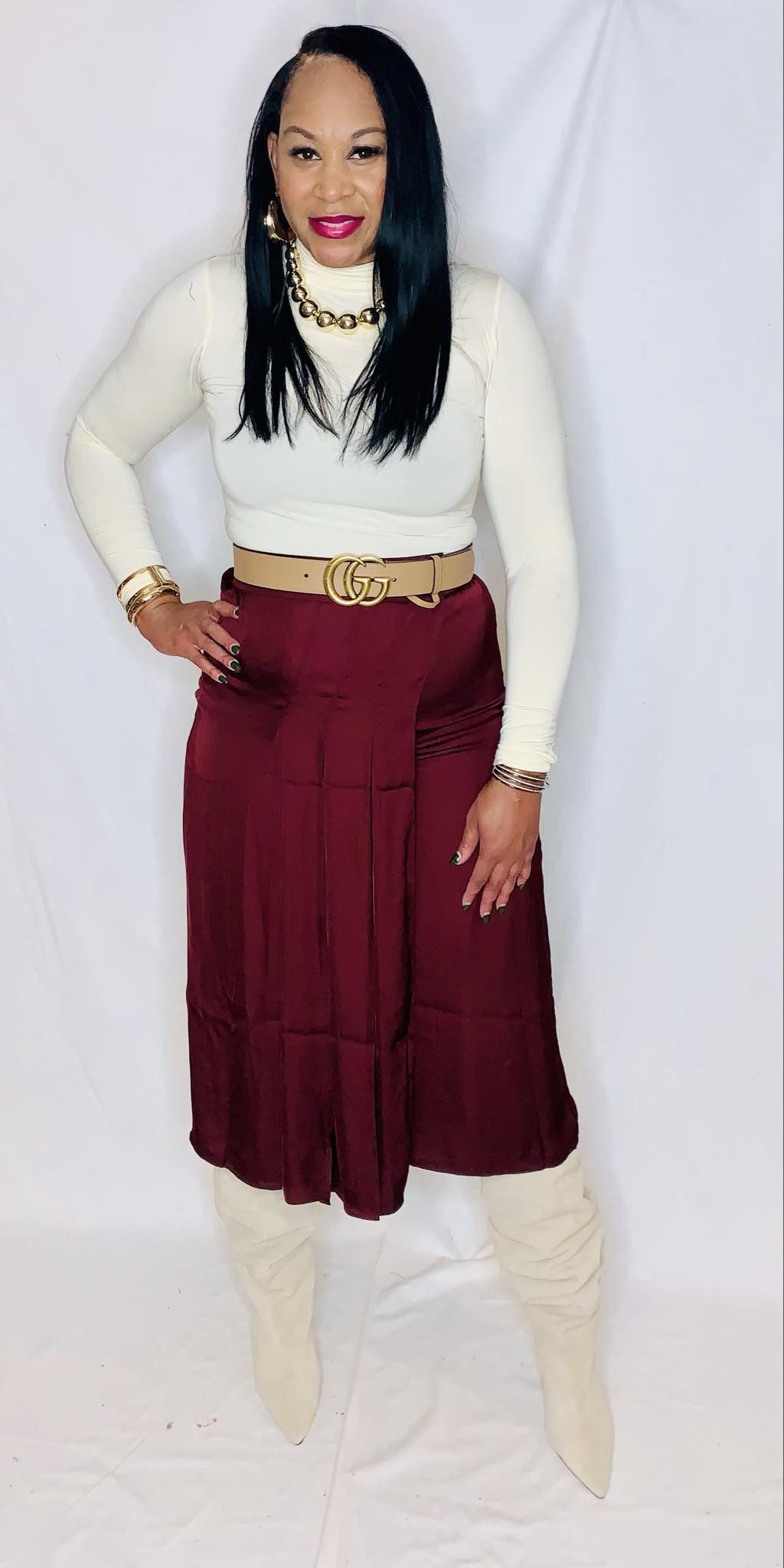 Culotte Skirt Combo- Merlot