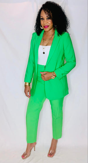 Solid Blazer- Green