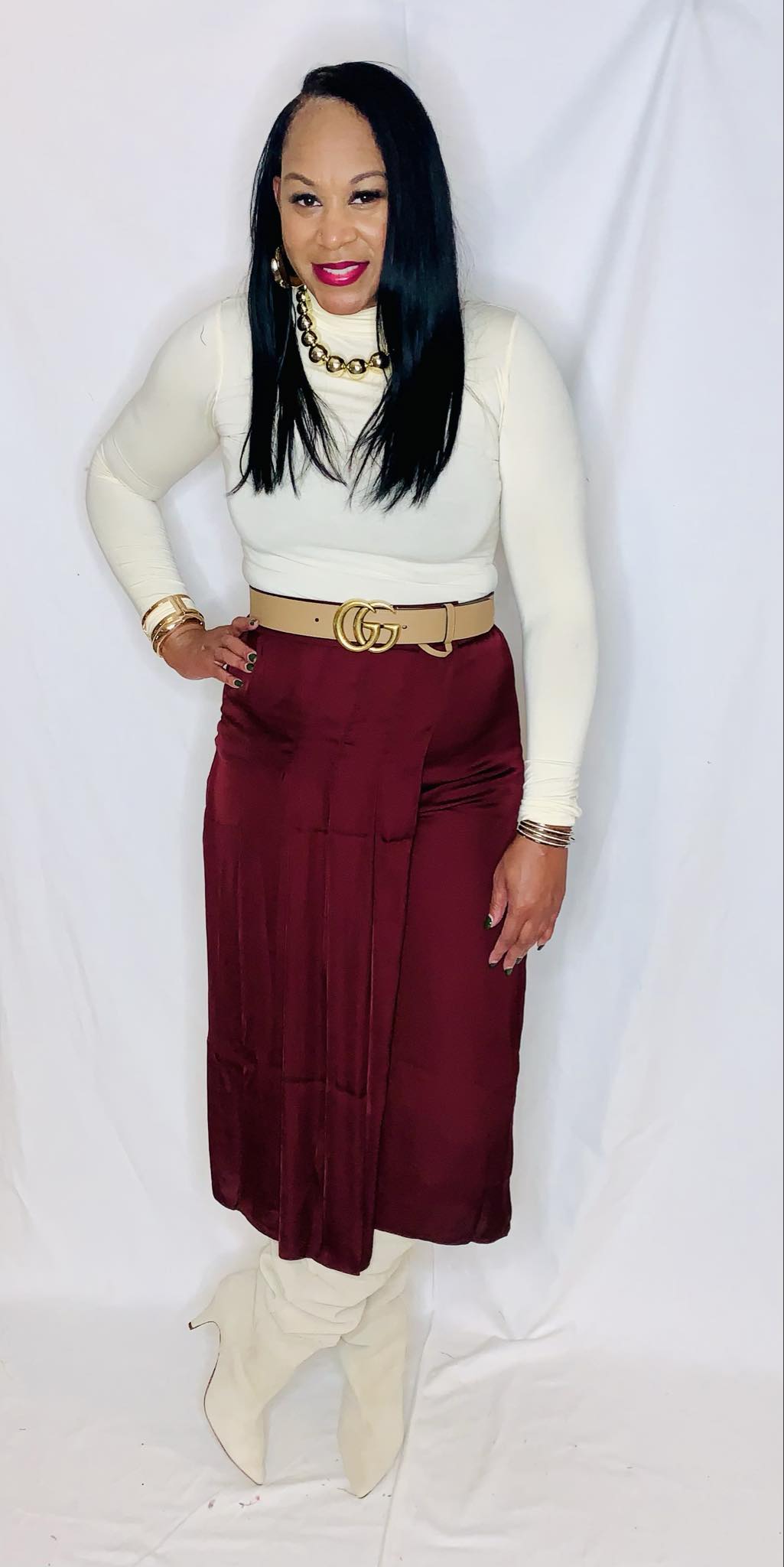 Culotte Skirt Combo- Merlot