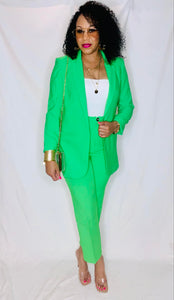 Solid Blazer- Green