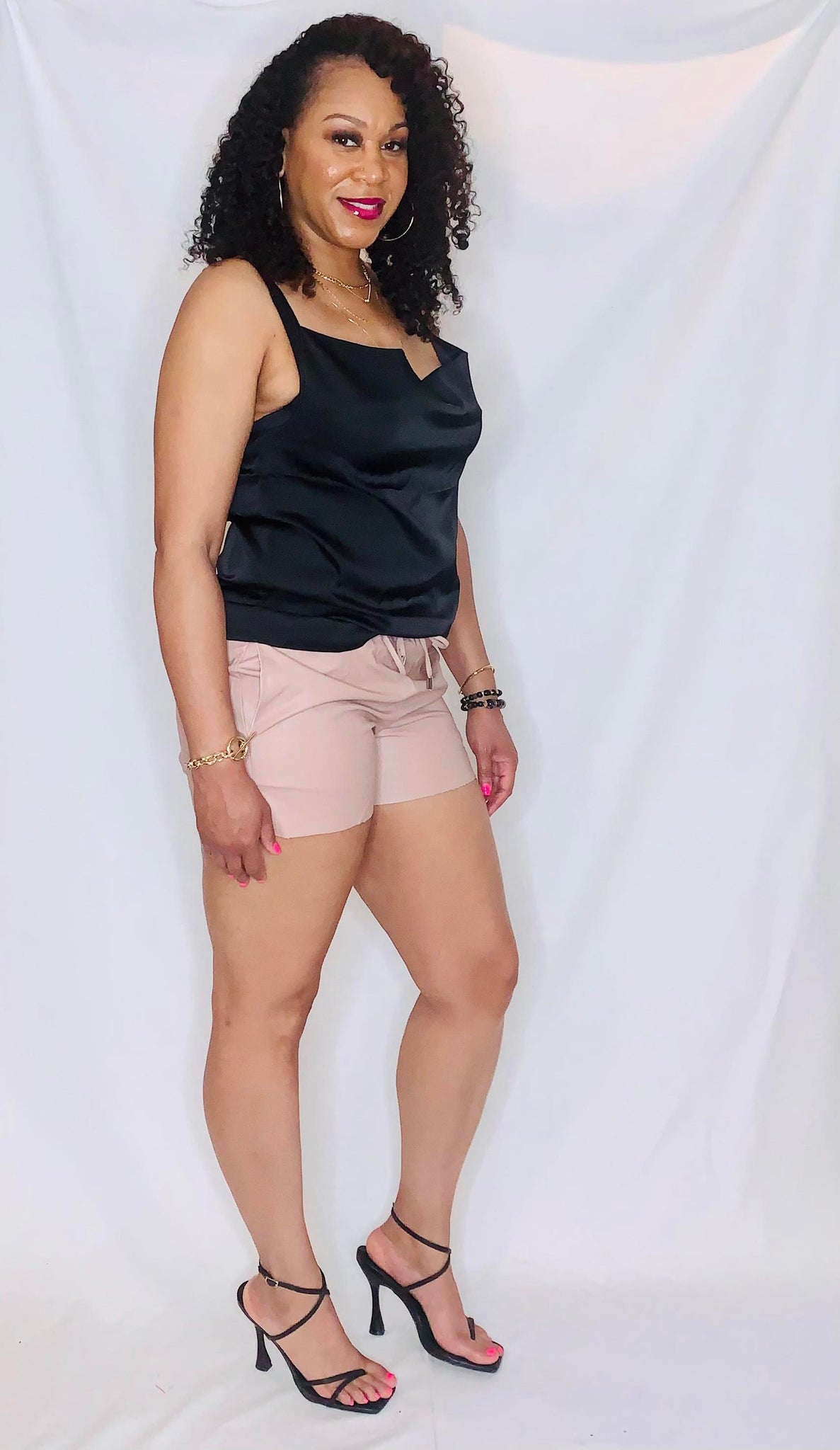 Satin Camisole- Black