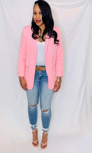 Classic Blazer- Pink